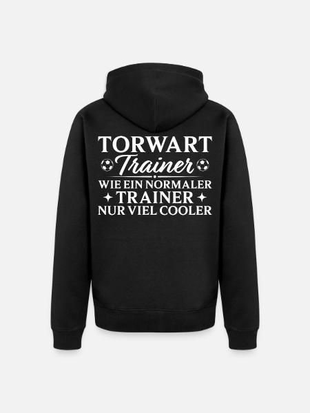 Torwarttrainer Fußball Co-Trainer Geschenk - Unisex Premium Bio Zip Hoodie - Schwarz