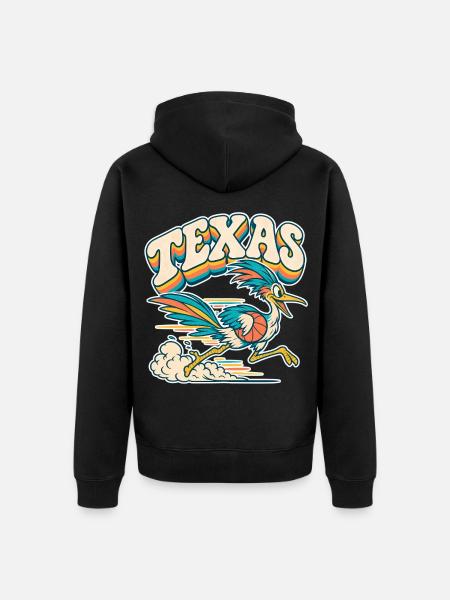 Texas Pelikan Dunk - Unisex Premium Bio Zip Hoodie - Schwarz