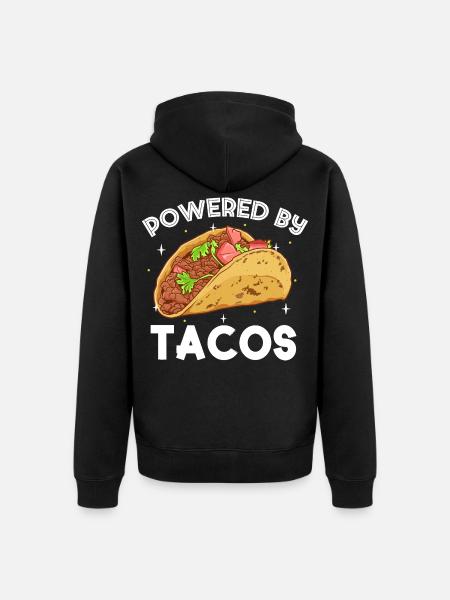 Powered by Tacos - Unisex Premium Bio Zip Hoodie - Schwarz