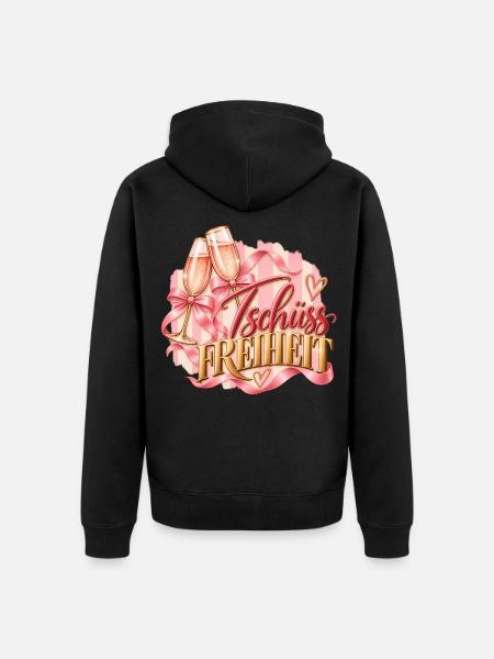 Tschüss Freiheit – JGA - Junggesellinnenabschied - Unisex Premium Bio Zip Hoodie - Schwarz