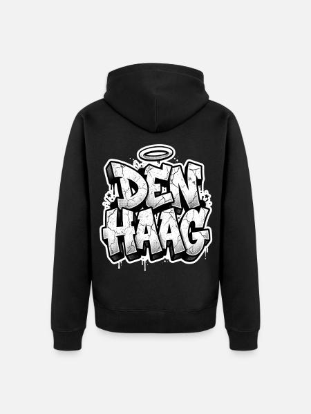 Den Haag Graffiti - Unisex Premium Bio Zip Hoodie - Schwarz
