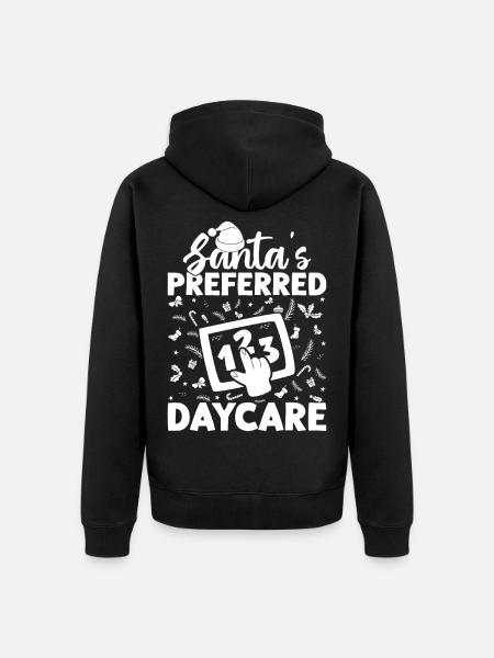 Childcare Provider Santa´s Preferred Daycare - Unisex Premium Bio Zip Hoodie - Schwarz