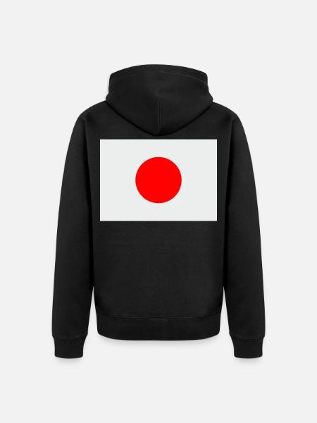 japan1 - Unisex Premium Bio Zip Hoodie - Schwarz