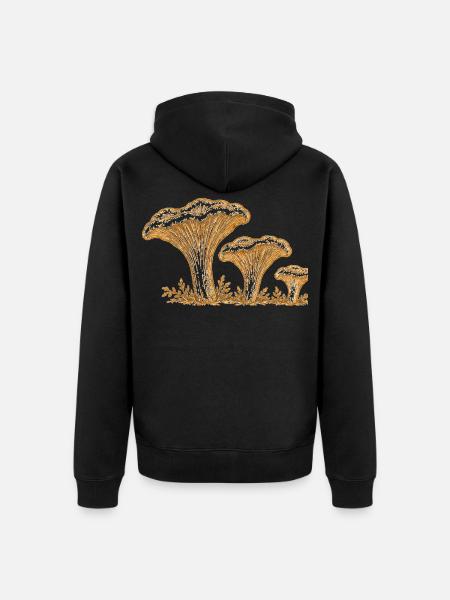Pfifferlingsfamilie - Unisex Premium Bio Zip Hoodie - Schwarz