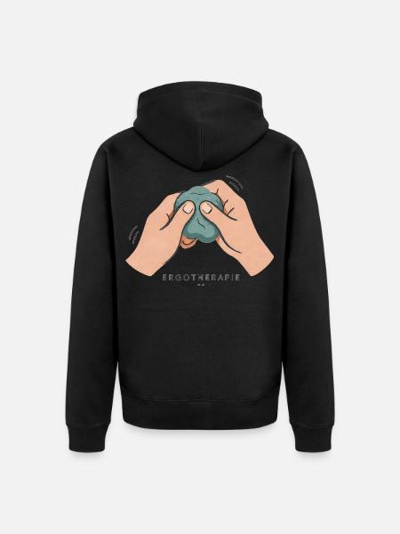 Ergotherapie Therapieknete - Unisex Premium Bio Zip Hoodie - Schwarz