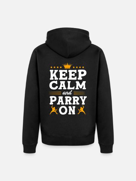 Fechten - Unisex Premium Bio Zip Hoodie - Schwarz