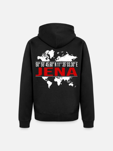 Jena - Unisex Premium Bio Zip Hoodie - Schwarz