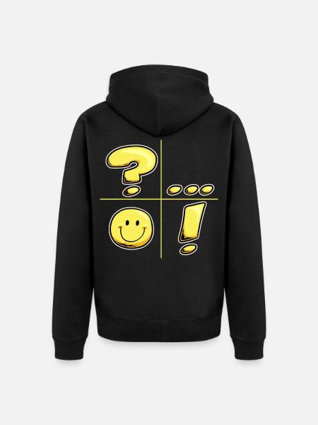 Interpunktion - Unisex Premium Bio Zip Hoodie - Schwarz
