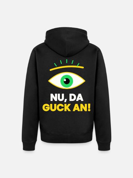 Sächsisch Nu freilich Sachsen - Unisex Premium Bio Zip Hoodie - Schwarz