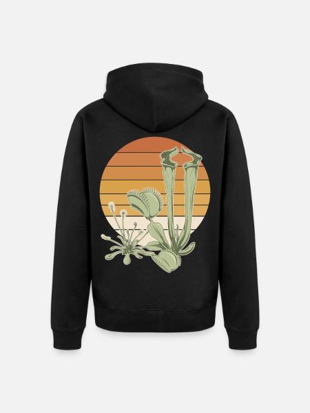WüstenSand im Abendlicht - Unisex Premium Bio Zip Hoodie - Schwarz