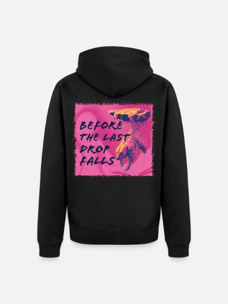 Before the last drop falls - Unisex Premium Bio Zip Hoodie - Schwarz