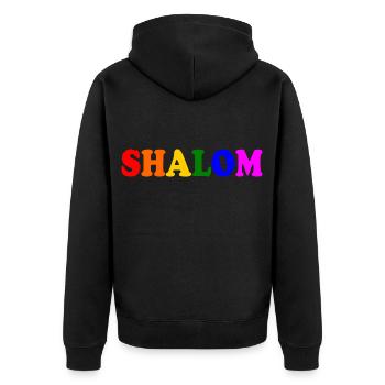 Shalom - Veste à capuche bio Premium Unisexe - noir - Dos - Nico (187cm)