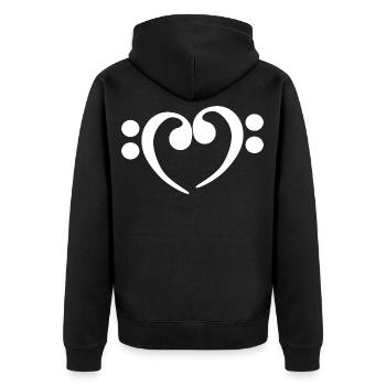Basses musiciens basse- bassist de la musique cadeau - Veste à capuche bio Premium Unisexe - noir - Dos - Nico (187cm)