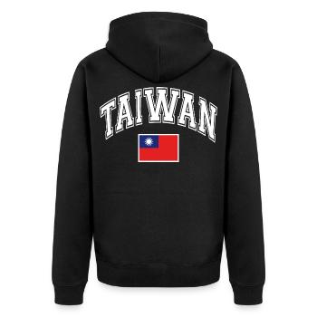 Drapeau de Taïwan - Veste à capuche bio Premium Unisexe - noir - Dos - Nico (187cm)