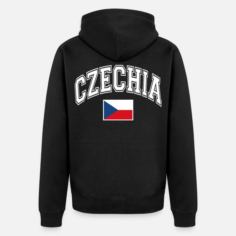 Drapeau de la République tchèque - Veste à capuche bio Premium Unisexe - noir
