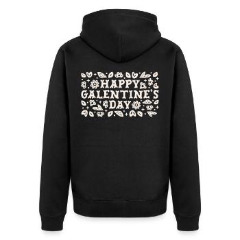 Bonne Saint-Valentin pour la fête de Galentine, amis - Veste à capuche bio Premium Unisexe - noir - Dos - Nico (187cm)