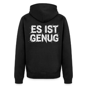 It's enough sarcasm statement - Unisex Premium Organic Zip Hoodie - black - Back - Nico (187cm)
