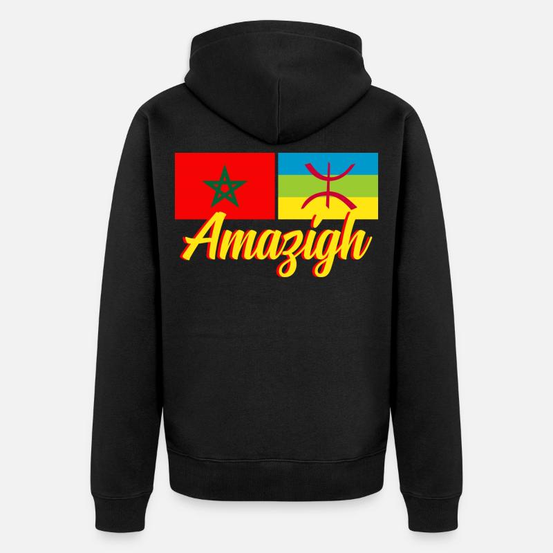 Maroc Amazigh - Veste à capuche bio Premium Unisexe - noir