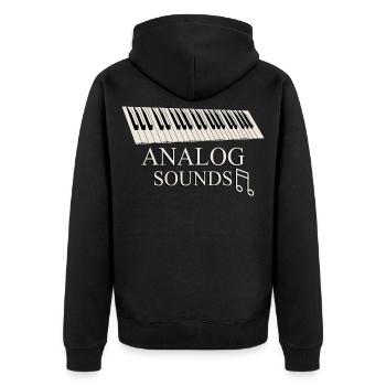 Pianiste - Veste à capuche bio Premium Unisexe - noir - Dos - Nico (187cm)