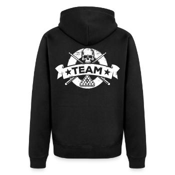 Eight Ball, Billardkugel, Billard Team, Name - Unisex Premium Bio Zip Hoodie - Schwarz - Hinten - Nico (187cm)