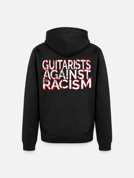 Guitaristes contre le racisme - Veste à capuche bio Premium Unisexe - noir