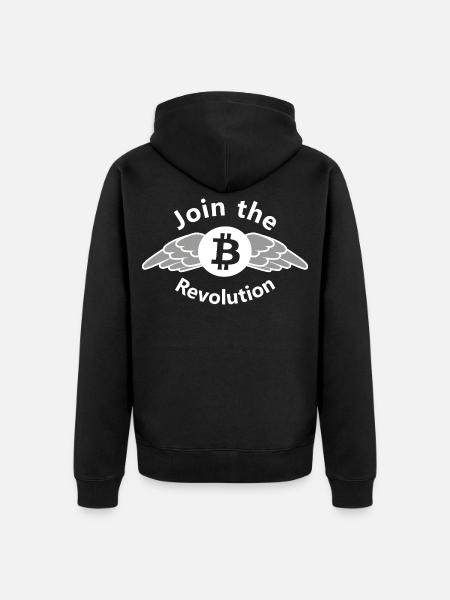 BitWings Revolution - Unisex Premium Organic Zip Hoodie - black