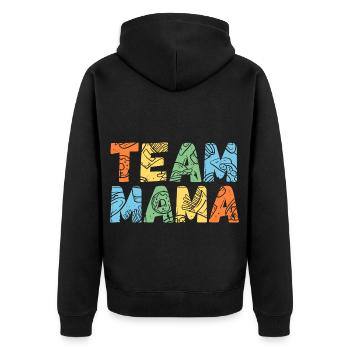 Mother Team Mom - Unisex Premium Organic Zip Hoodie - black - Back - Nico (187cm)