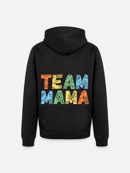 Mutter Team Mama - Unisex Premium Bio Zip Hoodie - Schwarz
