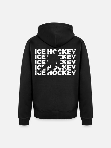 Eishockey - Unisex Premium Bio Zip Hoodie - Schwarz
