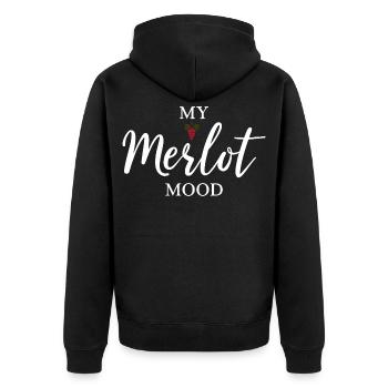 Mon dicton Merlot Mood Wine pour les connaisseurs - Veste à capuche bio Premium Unisexe - noir - Dos - Nico (187cm)
