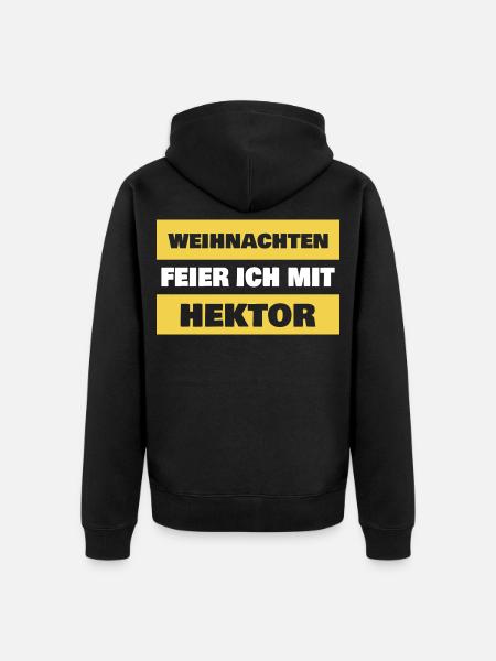 Geschenk für Hektor - Unisex Premium Bio Zip Hoodie - Schwarz