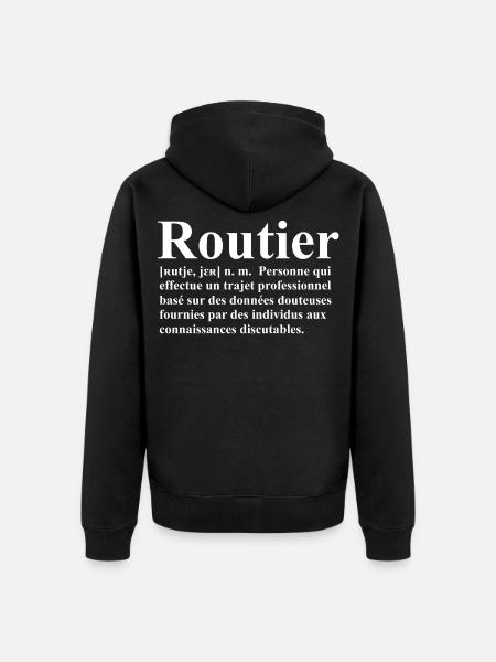 Routier Définition - Veste à capuche bio Premium Unisexe - noir