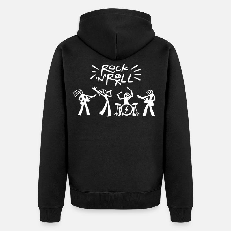 Groupe de rock and roll - Veste à capuche bio Premium Unisexe - noir