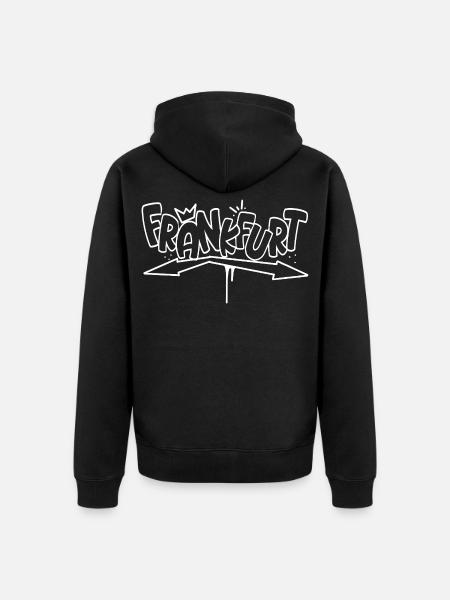 Frankfurt Graffiti - Unisex Premium Bio Zip Hoodie - Schwarz