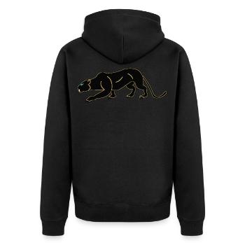 Panthères noires - Veste à capuche bio Premium Unisexe - noir - Dos - Nico (187cm)
