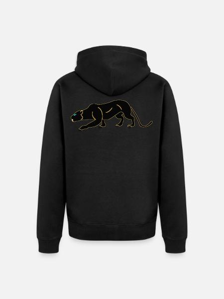 schwarzer Panther - Unisex Premium Bio Zip Hoodie -