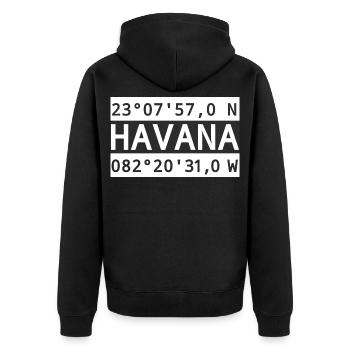 Coordonnées de La Havane - Veste à capuche bio Premium Unisexe - noir - Dos - Nico (187cm)
