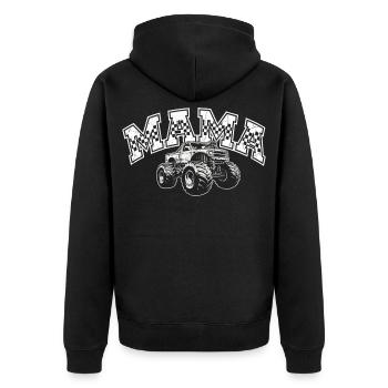Monster Truck Mom Cool Mom Offroad Design - Unisex Premium Organic Zip Hoodie - black - Back - Nico (187cm)
