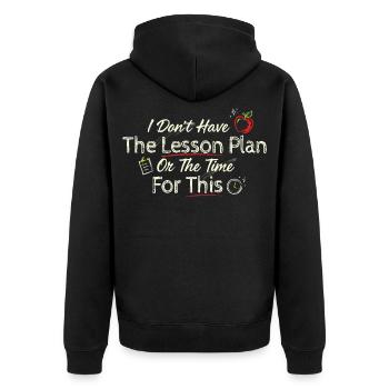 Pas d’humour de classe sans plan de cours - Veste à capuche bio Premium Unisexe - noir - Dos - Nico (187cm)