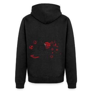 cri silencieux dans l'univers, noir - Veste à capuche bio Premium Unisexe - noir - Dos - Nico (187cm)