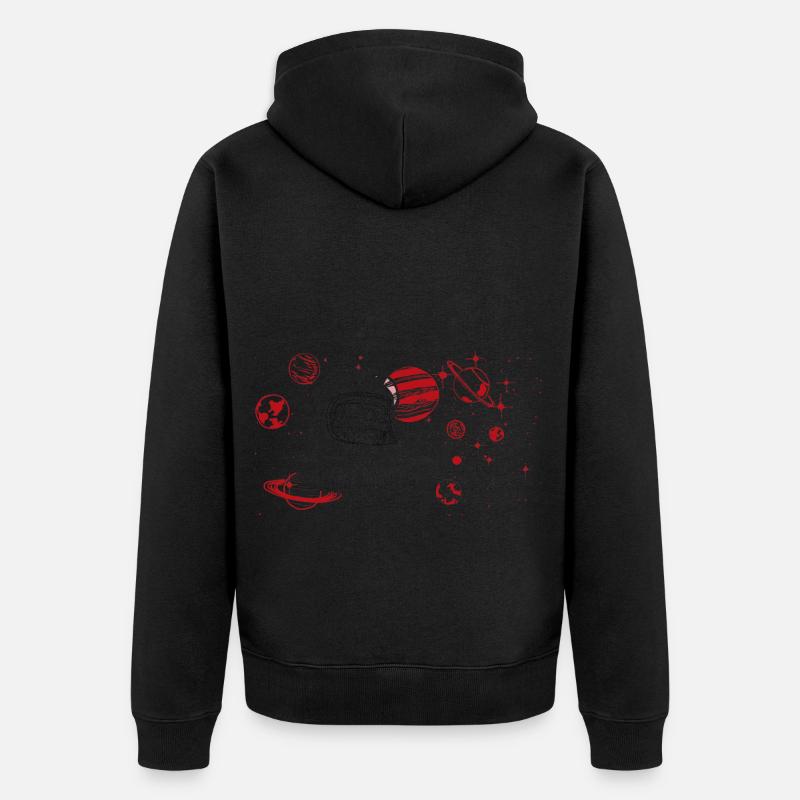 cri silencieux dans l'univers, noir - Veste à capuche bio Premium Unisexe - noir