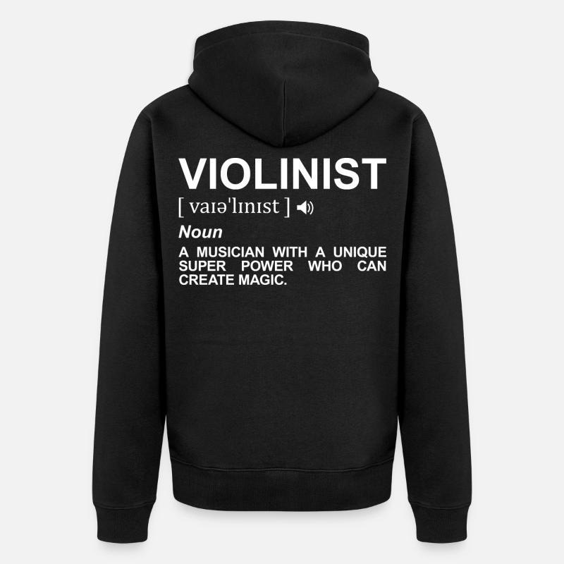 Dictionnaire du violoniste - Veste à capuche bio Premium Unisexe - noir