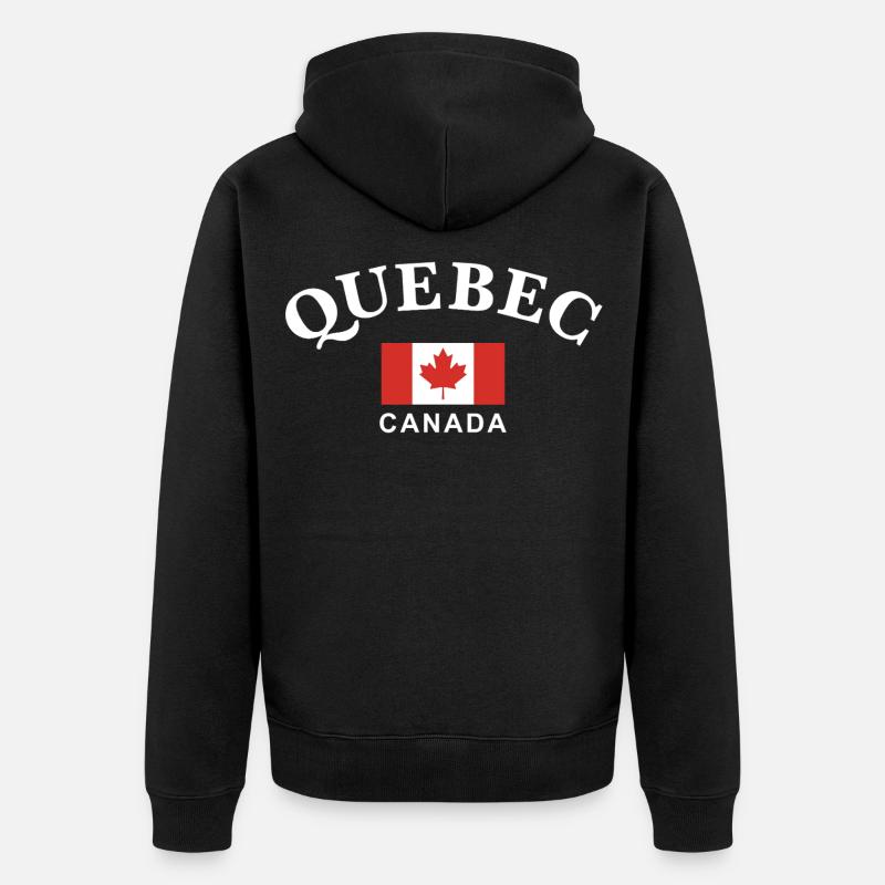 Québec, Canada - Veste à capuche bio Premium Unisexe - noir