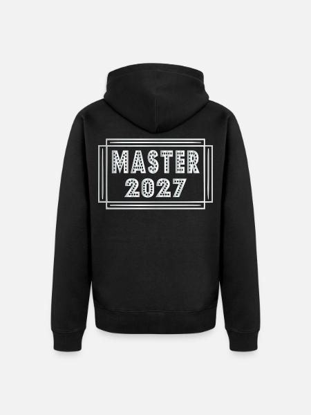 Masterstudiengang Abschluss Master 2027 - Unisex Premium Bio Zip Hoodie - Schwarz