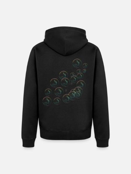 seifenblasen - Unisex Premium Bio Zip Hoodie - Schwarz