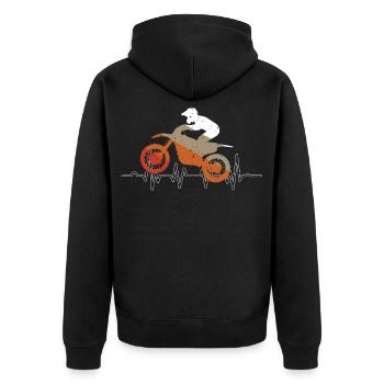 Moto-moto moto moto sport - Veste à capuche bio Premium Unisexe - noir - Dos - Nico (187cm)
