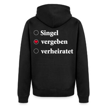 Relationship Status Selection Single - Taken - Unisex Premium Organic Zip Hoodie - black - Back - Nico (187cm)
