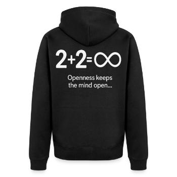 Chemise pour les philosophes, les enseignants et les penseurs profonds - Veste à capuche bio Premium Unisexe - noir - Dos - Nico (187cm)