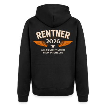 Pension Gift Man Retraite retraite 2026 Drôle - Veste à capuche bio Premium Unisexe - noir - Dos - Nico (187cm)
