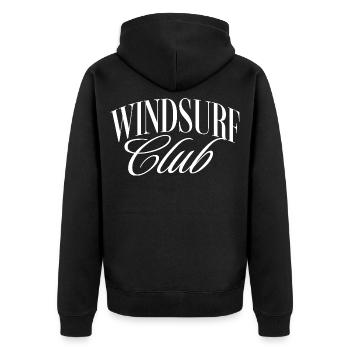 Club de planche à voile - Veste à capuche bio Premium Unisexe - noir - Dos - Nico (187cm)